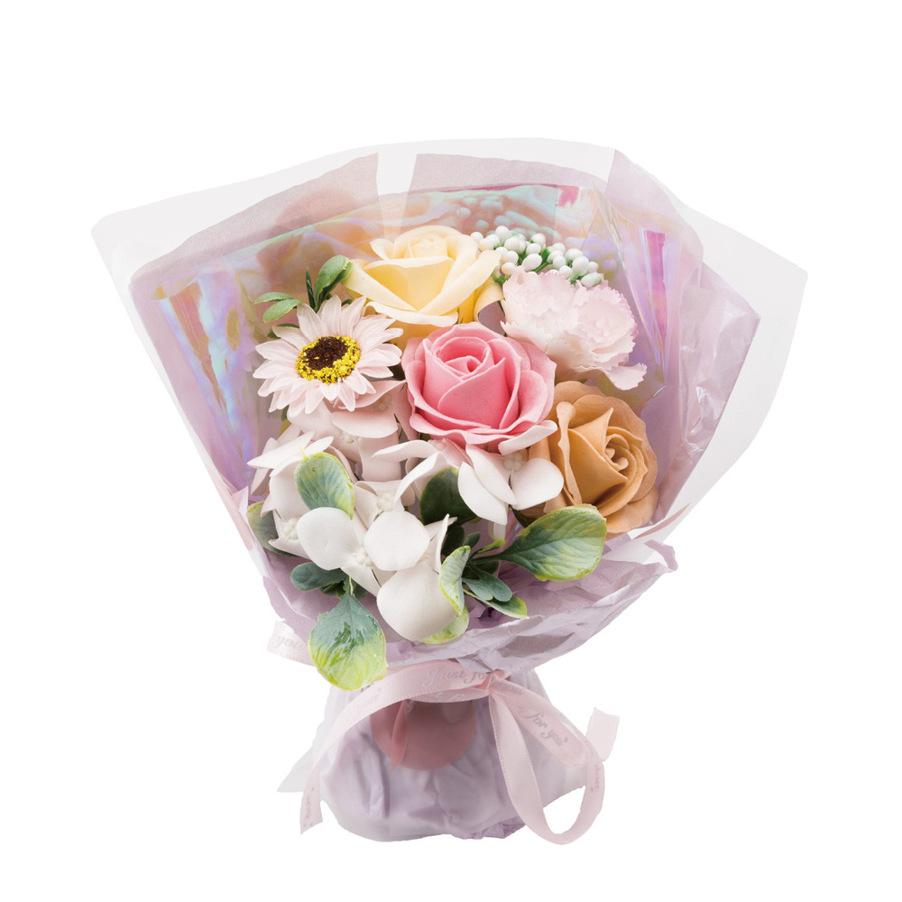 耀綺様予約フラワーソープバスケットNo.12 ソープフラワー 花束 通販 ブーケ アーティフィシャルフラワー ソープ