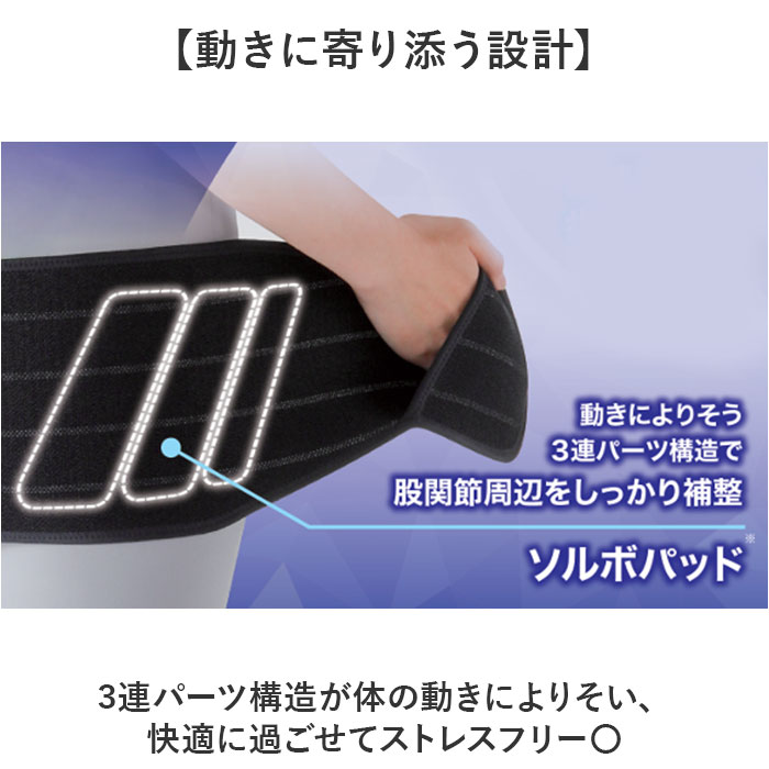 股関節サポーター 通販 ソルボ サポーター 股関節 サポートベルト ベルト 巻くだけ レディース 女性 左右兼用 股関節用 薄い 薄型 通気性 股関節サポーター | SORBOTHANE | 06