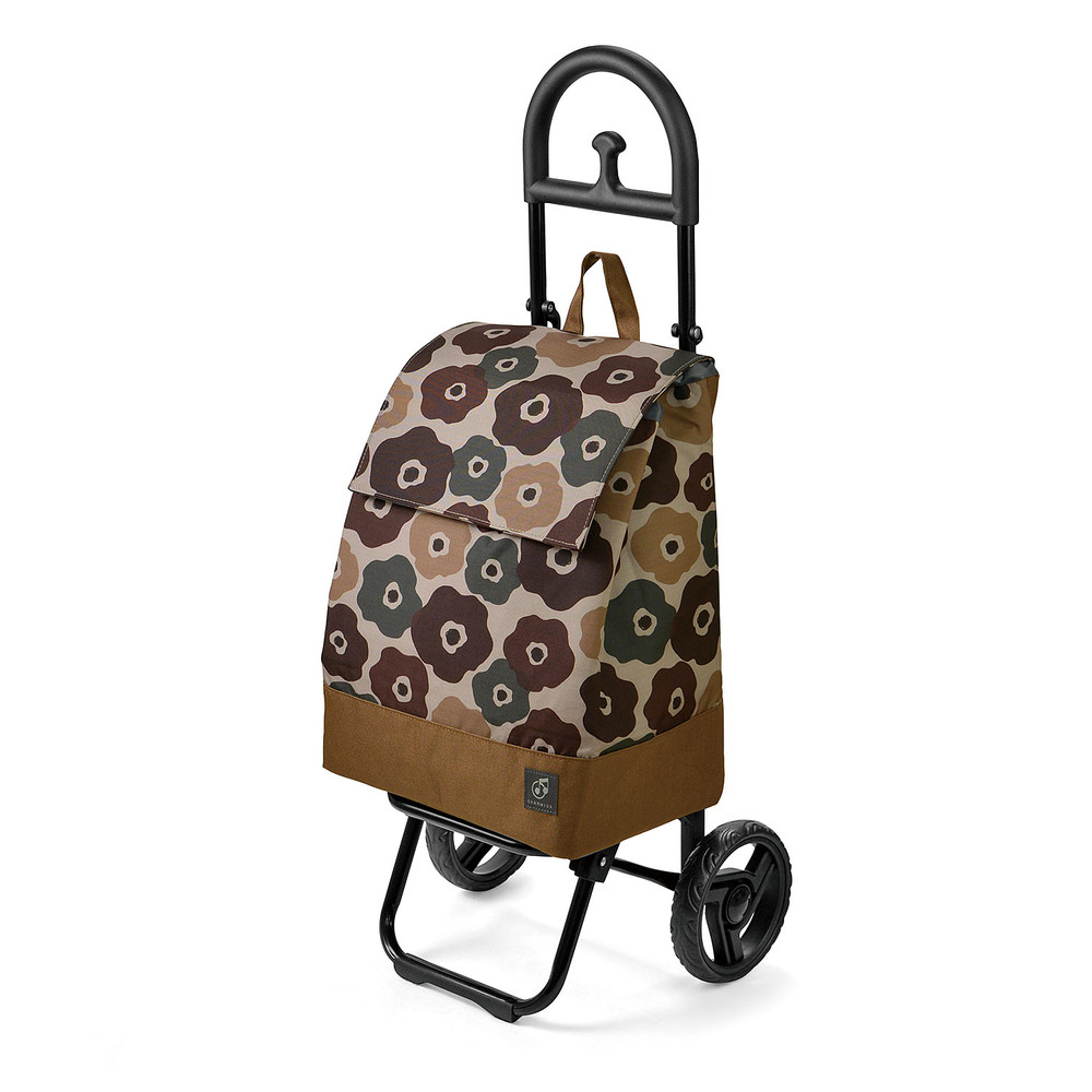 ブラウンチェック柄キャリーカート ウノフク ショッピングカート 通販 キャリーカート キャリーバッグ