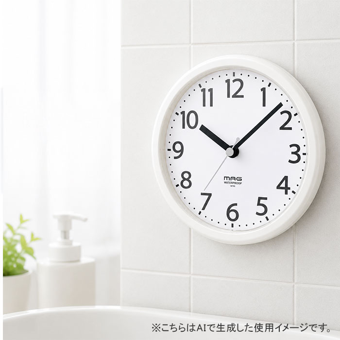 防水時計 MAG W795 通販 ノア精密 お風呂時計 バスクロック お風呂 時計 防水 マグネット キッチン 冷蔵庫 アナログ時計 掛け時計 掛時計 |  | 10