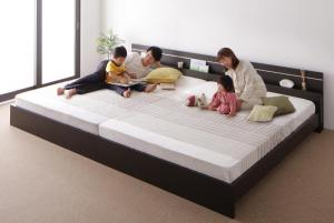 親子で寝られる・将来分割できる連結ベッド 国産ボンネルコイルマットレス付き ワイドK220(S+SD)