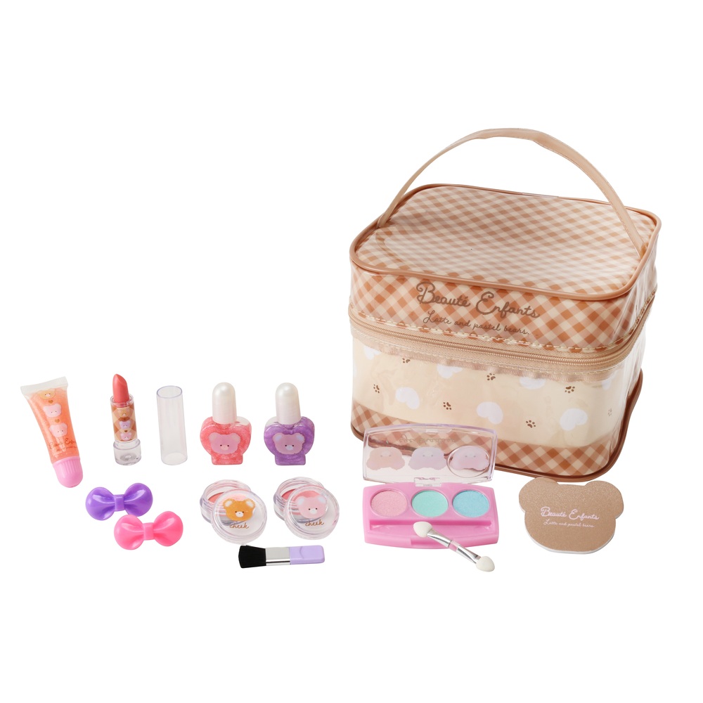 バニティ 通販バニティ メイクボックス ビニール メイクセット キッズ コスメ 化粧 セット メイク メイクアップ こども 子供 子ども 小学生 女の子 化粧品 |  | 01