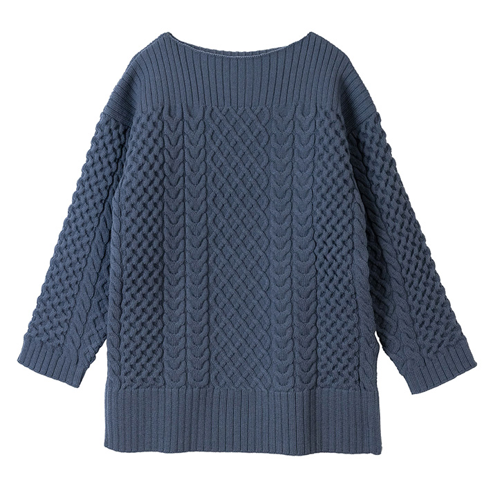 マインド MIND マインド ケーブルニット セーター レディース 長袖 通販 プルオーバー 重ね着 レイヤード ボードネック 保温性 伸縮性 吸湿性 型崩れしにくい |  | 08