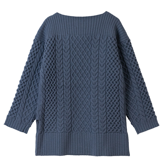 マインド MIND マインド ケーブルニット セーター レディース 長袖 通販 プルオーバー 重ね着 レイヤード ボードネック 保温性 伸縮性 吸湿性 型崩れしにくい |  | 09