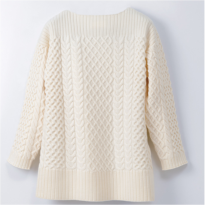 マインド MIND マインド ケーブルニット セーター レディース 長袖 通販 プルオーバー 重ね着 レイヤード ボードネック 保温性 伸縮性 吸湿性 型崩れしにくい |  | 11