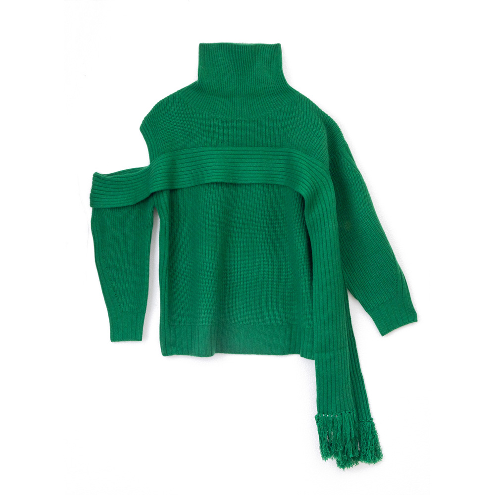 フリンジマフラーニット MIND フリンジマフラーニット 通販 ニット セーター リブニット タートルネック ハイネック ウール レディース おしゃれ きれいめ |  | 01
