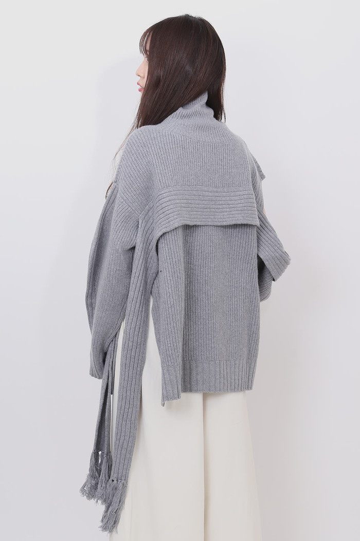 フリンジマフラーニット MIND フリンジマフラーニット 通販 ニット セーター リブニット タートルネック ハイネック ウール レディース おしゃれ きれいめ |  | 09