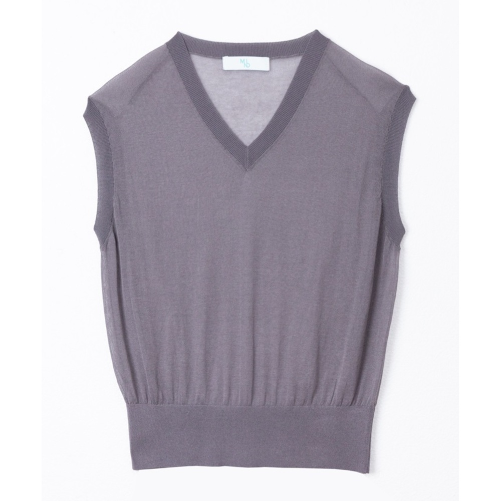 マインド MIND マインド シアーベスト ベスト 通販 チョッキ レイヤード 重ね着 透け感 Vネック vネック ノースリーブ 触り心地がよい レディース 上品 |  | 01