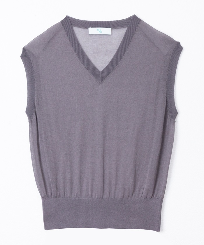 マインド MIND マインド シアーベスト ベスト 通販 チョッキ レイヤード 重ね着 透け感 Vネック vネック ノースリーブ 触り心地がよい レディース 上品 |  | 11