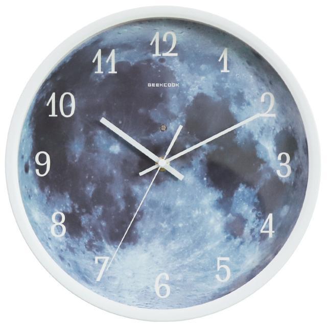 掛け時計 おしゃれ 光る おしゃれ掛け時計 発光月型 かけ時計 電池 静音 昼夜切り替え アンティーク サウンドコントロール ユニークデザイン 壁飾り｜backyard｜02
