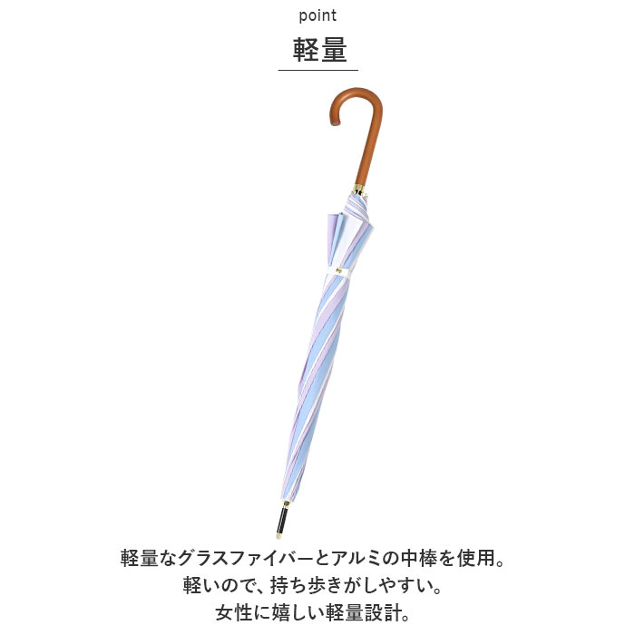 ニフティカラーズ 長傘 通販 nifty colors 傘 レディース 手開き 55cm 晴雨兼用 12本骨 かさ カサ １２本骨 おしゃれ シンプル 丈夫 グラスファイバー 親骨 |  | 14