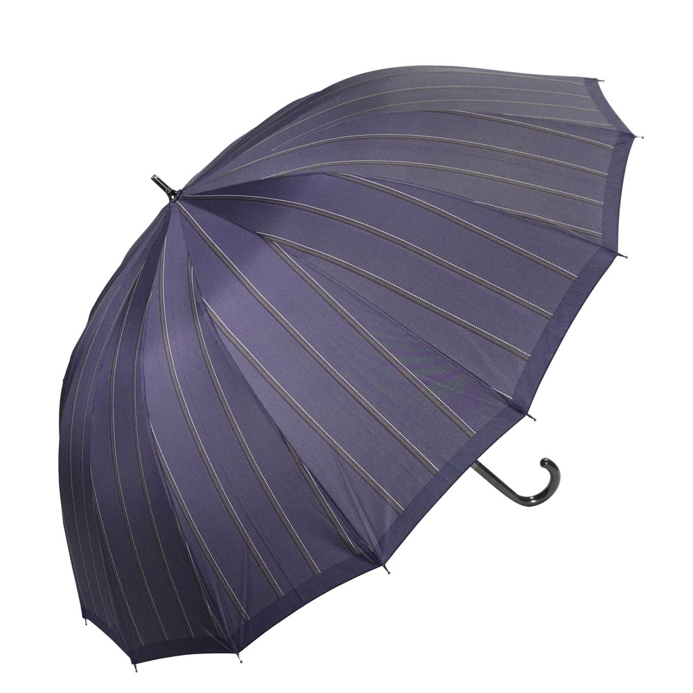 長傘 65cm 16本骨 メンズ 通販 雨傘 傘 かさ カサ アンブレラ メンズ傘 グラスファイバー骨 丈夫 風に強い 骨が多い カジュアル かっこいい 紳士 男性 長傘 |  | 03