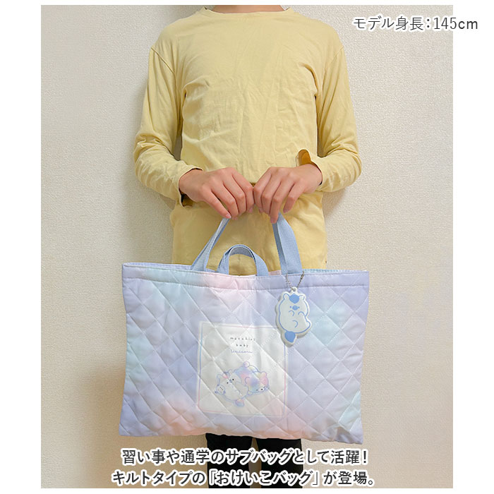 【myk】ヒッコリーのレッスンバッグ　内布キルティング しましま、シンプルなボーダー柄の生地で作るレッスンバッグ