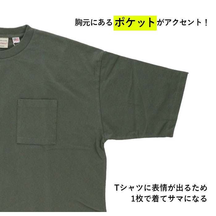 goodwear 通販goodwear tシャツ グッドウェア 2w72501 メンズ シャツ Goodwear USA 半袖tシャツ スーパービッグ無地ポケットT トップス インナー アンダーウェア | Goodwear | 13