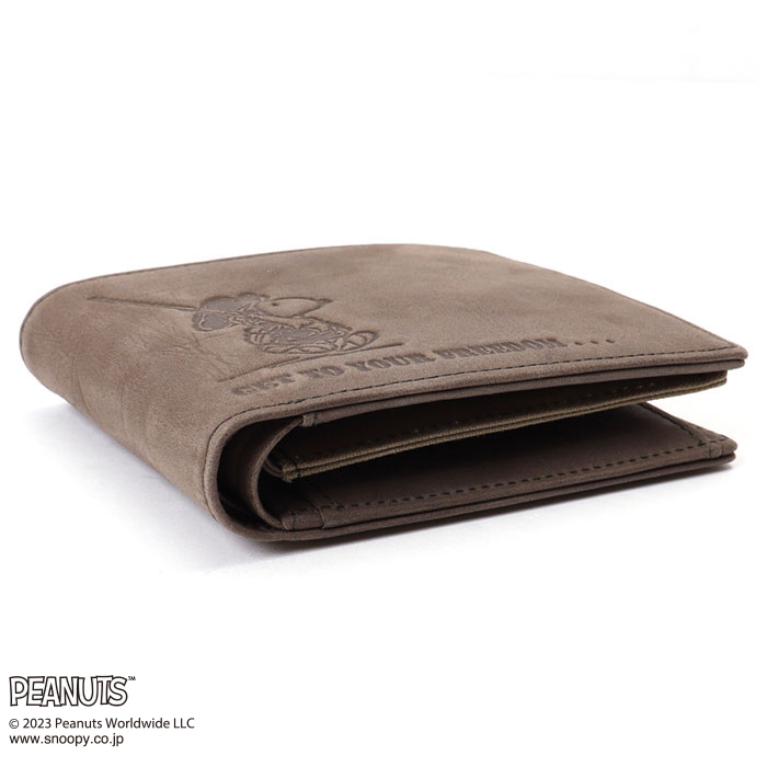 スヌーピー 財布 本革 二つ折り財布 通販 SNOOPY サイフ さいふ