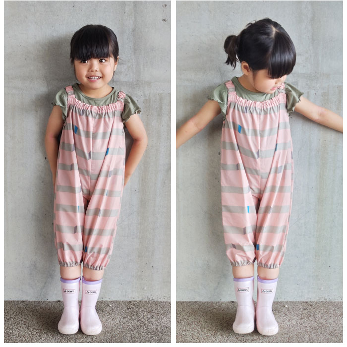 三国 mikuni 通販mikuni 三国 ジャンプスーツ ベビー プレイウェア プレイウエア 遊び着 お砂場着 オールインワン レインコート レインウェア 巾着つき | 392 plus m | 12