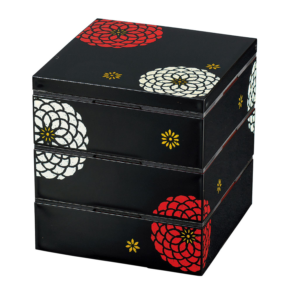 重箱 おしゃれ 3段 通販 オードブル重 お重箱 三段 おせち重 お弁当箱 お節 御節 18.0cm スクエア 正方形 日本製 和風 モダン ランチボックス オシャレ 重箱 |  | 02