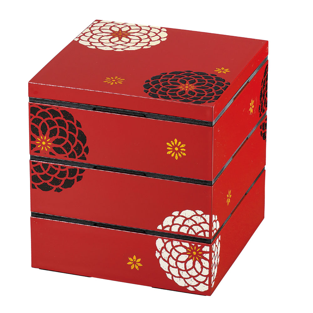 重箱 おしゃれ 3段 通販 オードブル重 お重箱 三段 おせち重 お弁当箱 お節 御節 18.0cm スクエア 正方形 日本製 和風 モダン ランチボックス オシャレ 重箱 |  | 01