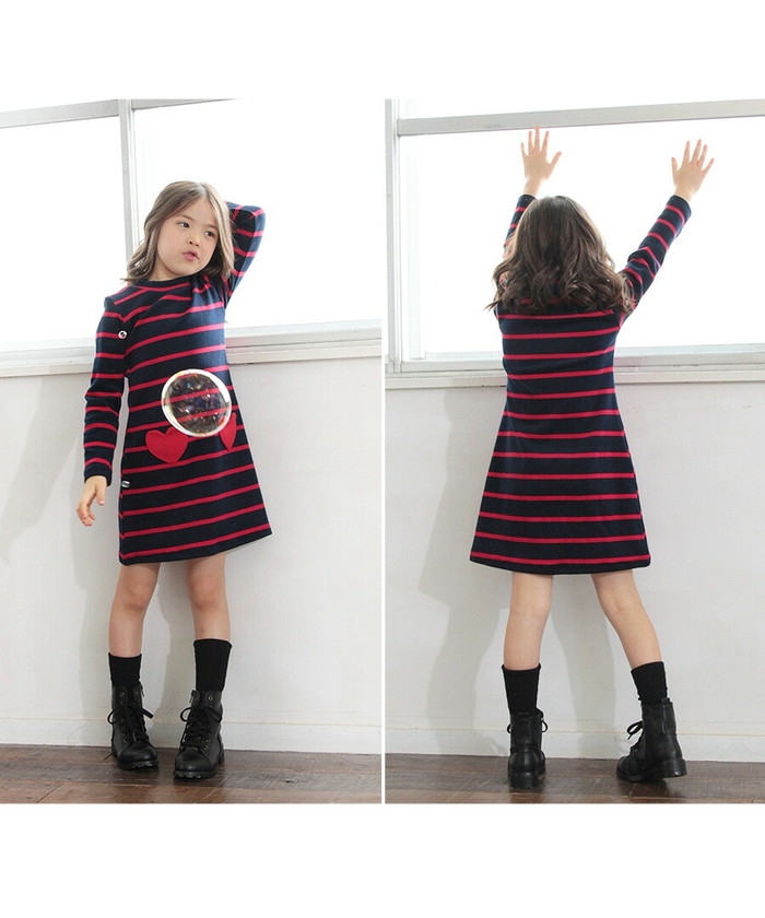 Rora（ローラ） キッズ ワンピース 女の子 長袖 通販 キッズワンピース 