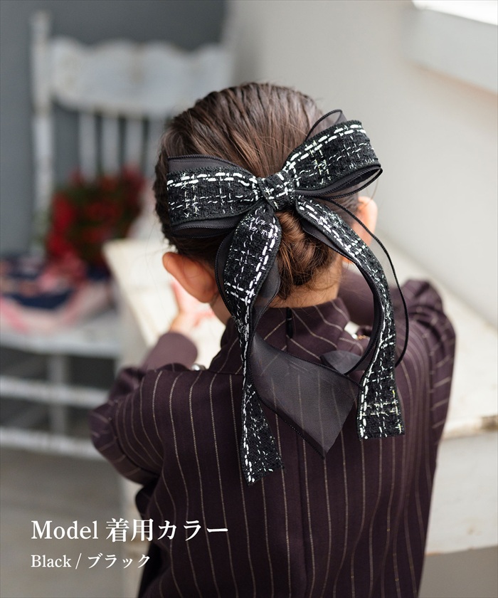 カモフラリボンヘアゴム❷ No.552 Rora（ローラ） ヘアゴム リボン キッズ 通販 クラシック ツイード 髪
