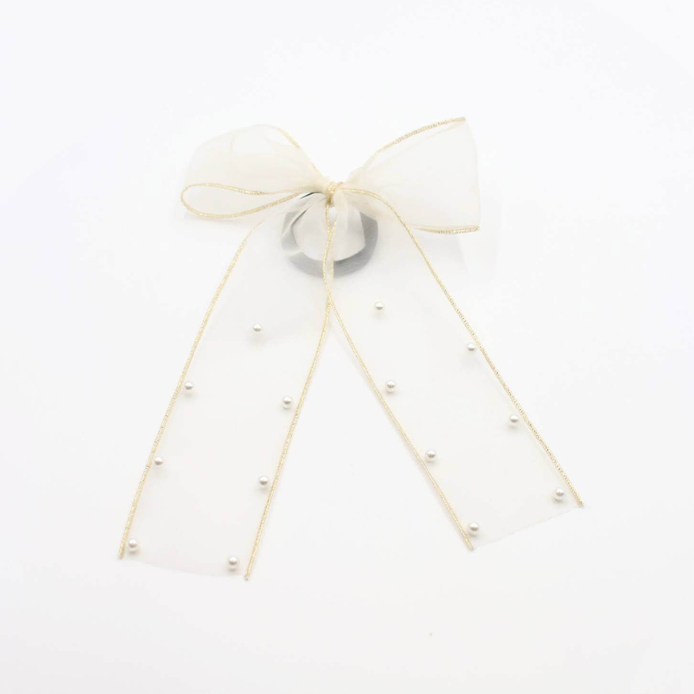 キッズ ヘアゴム リボン 通販 オーガンジー パール 68062301 ウナスヘアゴム 大きめ 女の子 大人っぽい 卒園式 入学式 結婚式 発表会 オシャレ 可愛い | Rora | 02