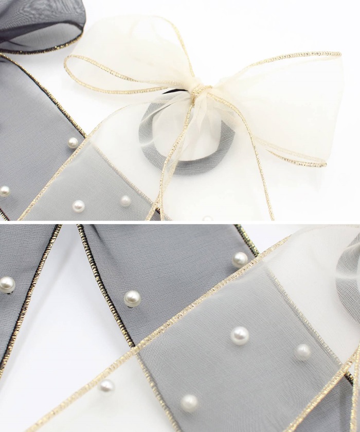 キッズ ヘアゴム リボン 通販 オーガンジー パール 68062301 ウナスヘアゴム 大きめ 女の子 大人っぽい 卒園式 入学式 結婚式 発表会 オシャレ 可愛い | Rora | 14