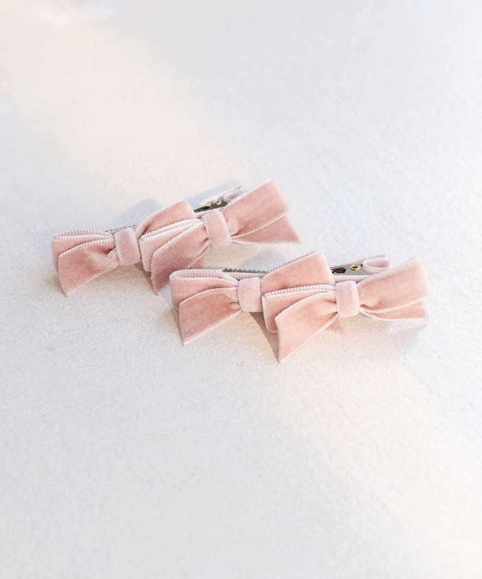 Rora（ローラ） ヘアクリップ キッズ 2個セット 通販 ピンク