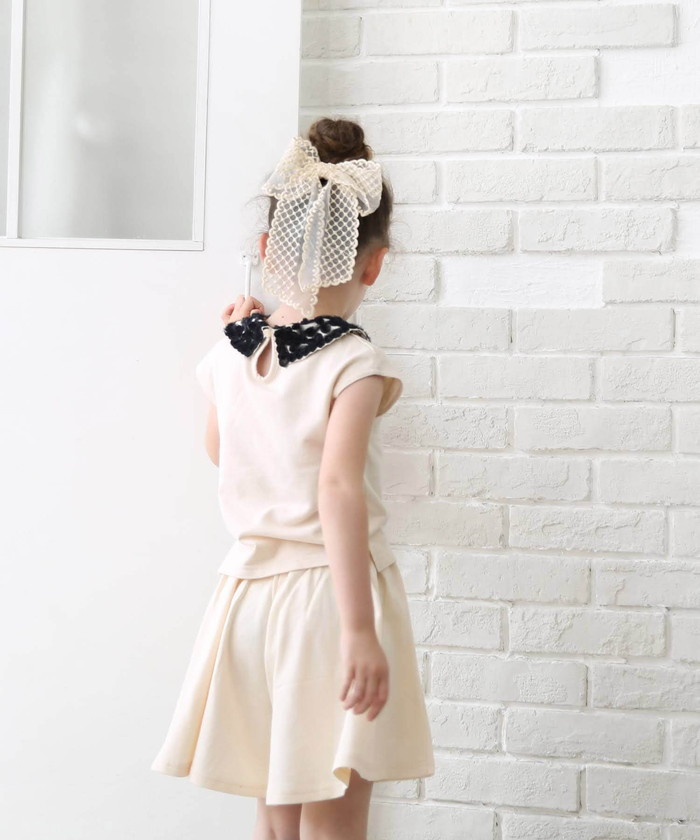 Rora バレッタ キッズ 通販 ミルフルル 髪飾り ヘアクリップ 髪留め リボン 大きめ レース 刺繍 ホワイト 女の子 子供 子ども こども フォーマル | Rora | 09