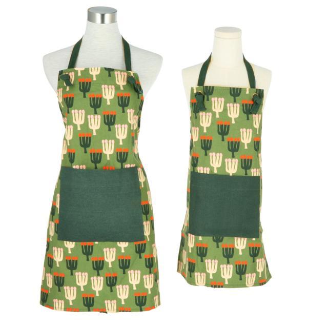 エプロン おしゃれ 通販 ナチュラル 安く て かわいい 親子 ペアルック レディース ショート丈 大人 可愛い ワンピース 保育士 子供用 大人用 キッズ エプロン |  | 04