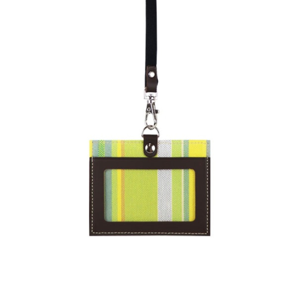 カードホルダー ネックストラップ 通販 パスケース IDカードケース 定期入れ ネームホルダー カード収納 首掛け ストライプ レディース おしゃれ カードホルダー | LES TOILES DU SOLEIL | 02