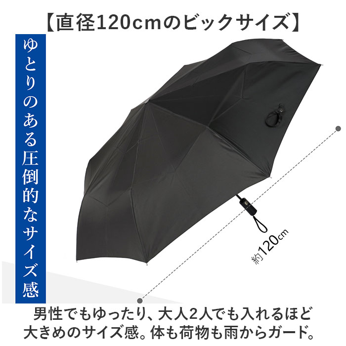 折りたたみ傘 KIZAWA 折りたたみ傘 形状安定 通販 折り畳み傘 自動開閉 自動開閉傘 大きめ 直径 120cm たたみやすい メンズ 超撥水 8本骨 65cm A65XT-083UI |  | 06