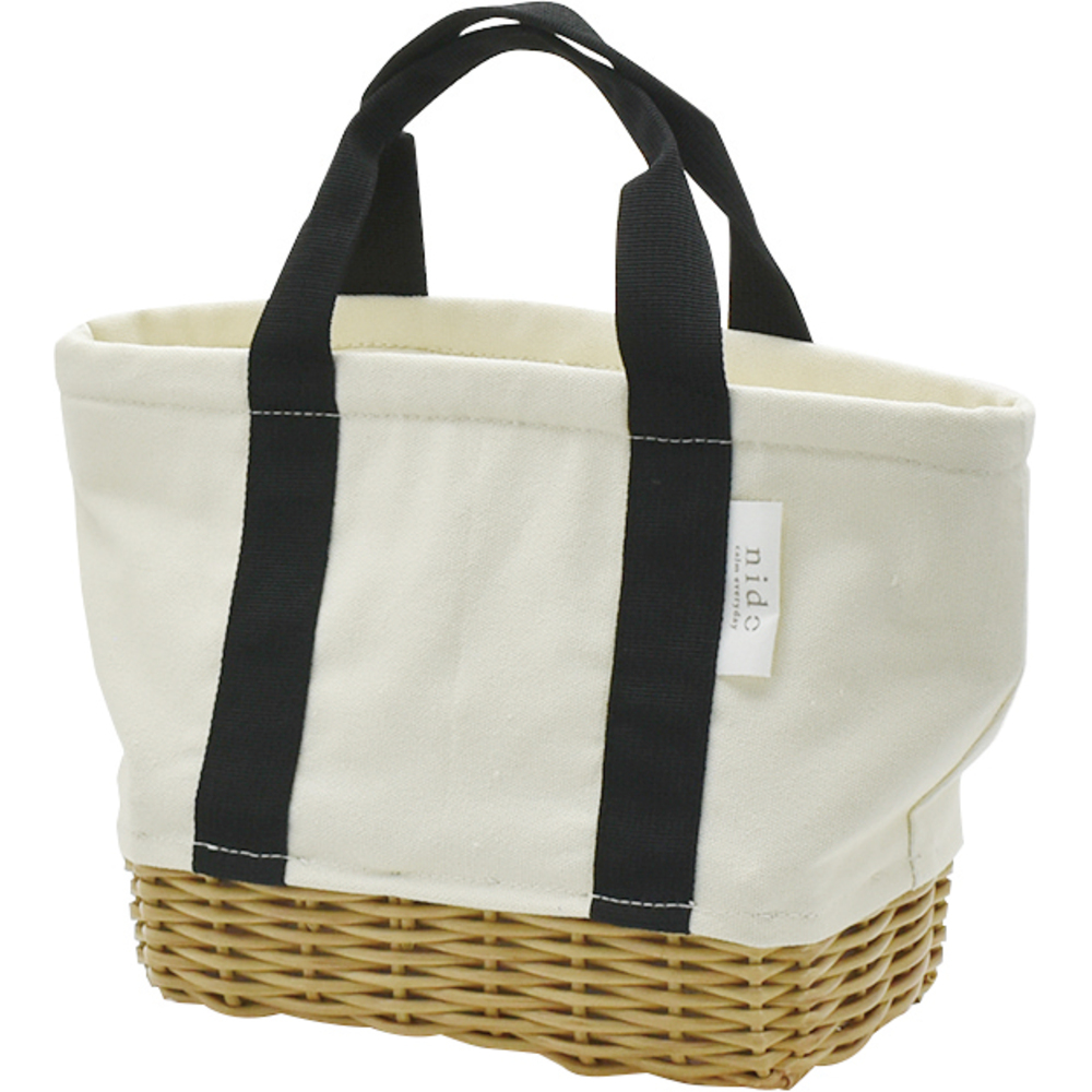 ランチバッグ NIDO ランチバッグ 保冷 通販 ランチバスケット ランチバック カゴ付きバッグ カゴ付きバック キャンバストート 保冷バッグ 保冷バック 手提げ | NIDO | 03
