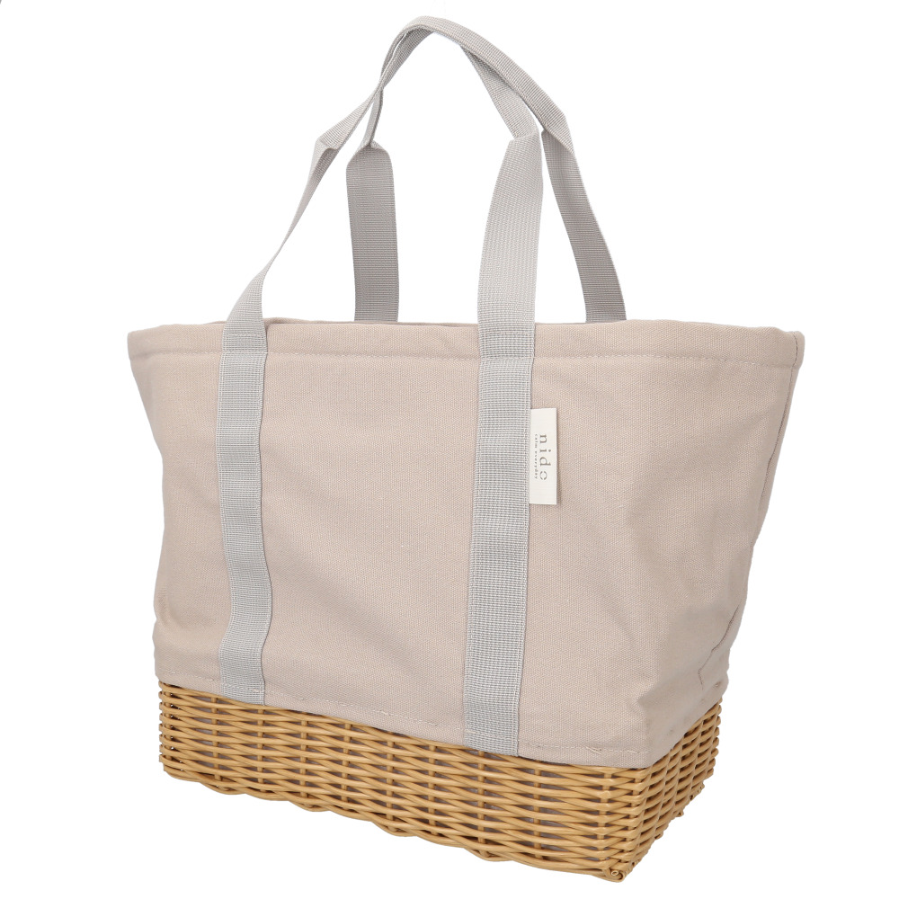 クーラーバスケット NIDO クーラーバスケット 通販 ランチバッグ ランチバック カゴ付きバッグ カゴ付きバック キャンバストート 保冷バッグ 保冷バック 手提げ |  | 02