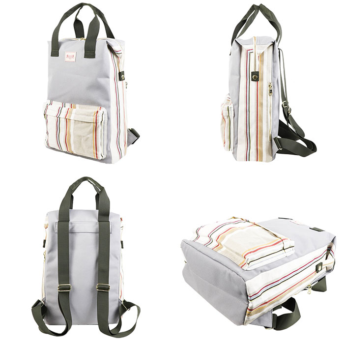 リュック Les Toiles Du Soleil リュック L 通販 リュックサック デイパック 仕分け ハンドル付き 手持ち クッションポケット 大容量 たっぷり入る 収納力 | LES TOILES DU SOLEIL | 12