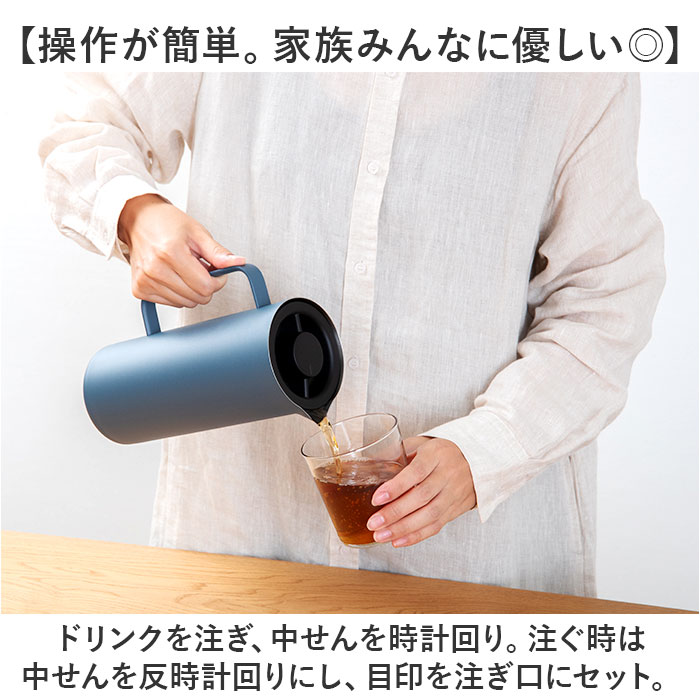 ピーコック Peacock ポット AHW-101 通販 リビングポット 卓上ポット ステンレスポット 1L ハンディポット 魔法瓶 保温 保冷 保冷温 おしゃれ 母の日 ピーコック |  | 09