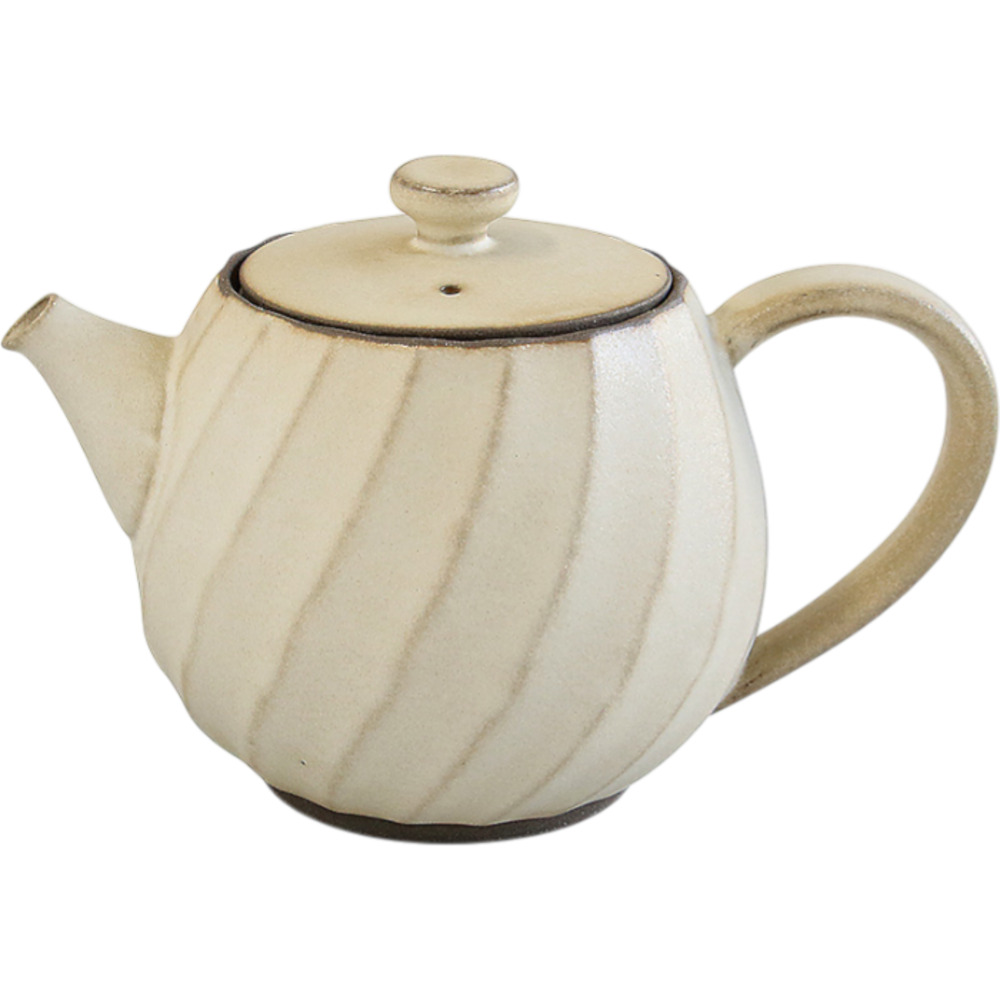 波佐見焼 ティーポット 通販 日本製 ティー ポット 600ml 急須おしゃれ 急須 茶器 陶器 焼き物 ねじりシリーズ ストレーナー付き 茶こし付き 藍花 AIKA 波佐見焼 | 藍花 | 01