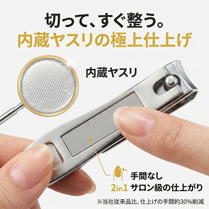 高級ステンレス爪切り 通販 爪切り つめきり ネイルクリッパー 手足用 飛び散り防止 爪キャッチャー付き 高級 ステンレス 切れ味抜群 高級ステンレス爪切り | BACKYARD FAMILY | 03