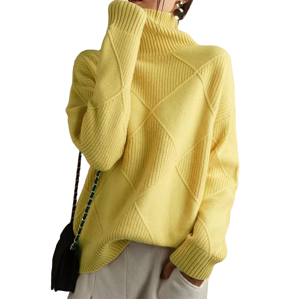 新品未使用オフタートルネックオーバーサイズニット黄色イエローマスタードハイネック ZARA - 新品未使用オフタートルネックオーバーサイズニット黄色