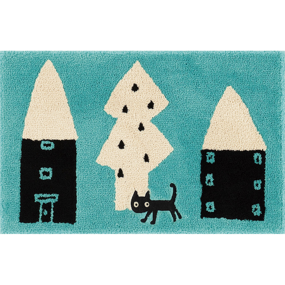 猫柄 バスマット 通販 アツコマタノ atsuko matano 足拭きマット お風呂マット 浴室足ふきマット おふろマット 玄関マット ドアマット 足元マット 猫柄 |  | 01