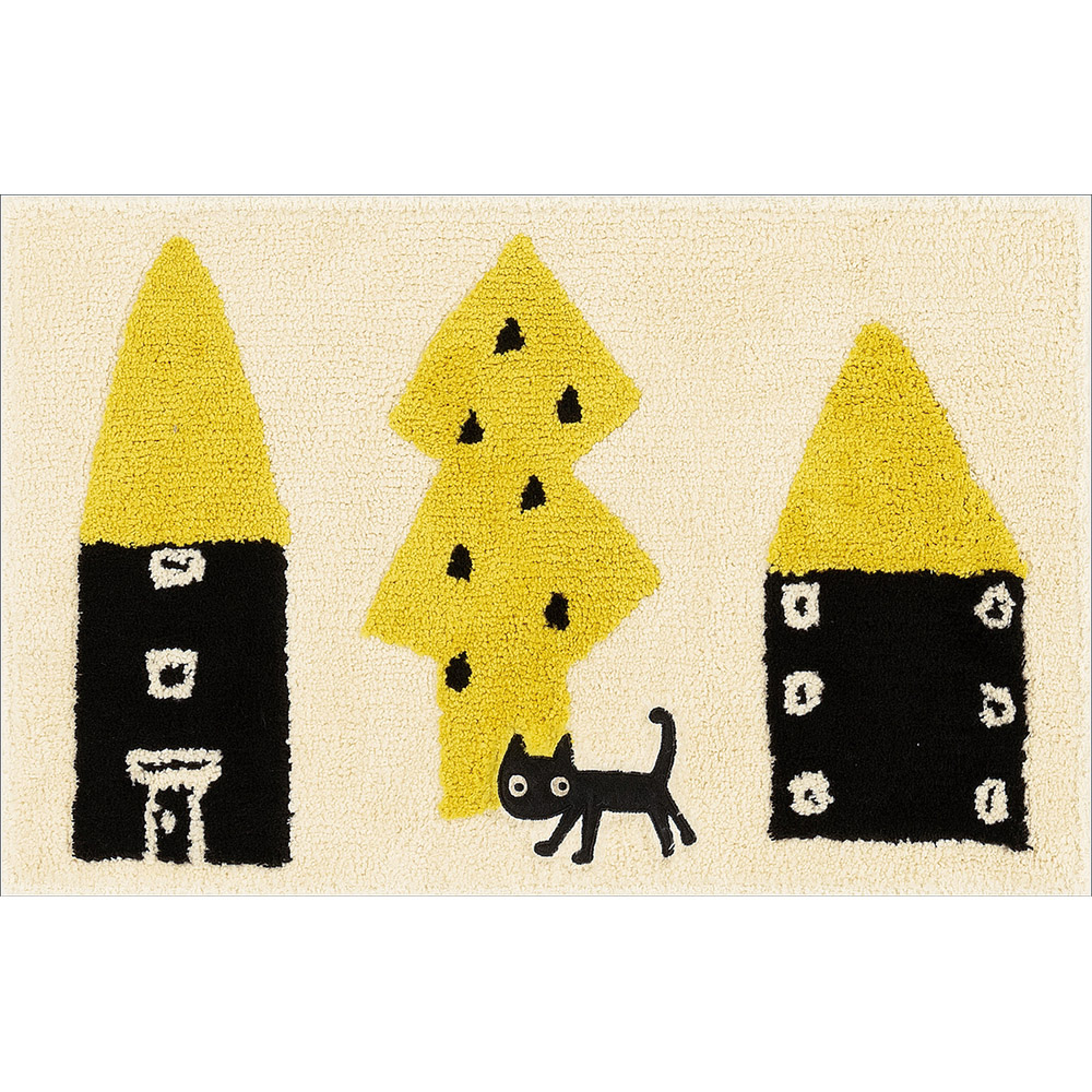 猫柄 バスマット 通販 アツコマタノ atsuko matano 足拭きマット お風呂マット 浴室足ふきマット おふろマット 玄関マット ドアマット 足元マット 猫柄 |  | 02