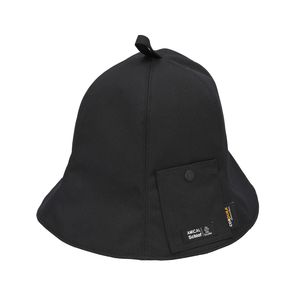 ベル型 サウナハット 通販 サウナ帽子 サウナキャップ サウナ ハット キャップ 帽子 大きめ チューリップ型 断熱性 つばが長い 深い ポケット付 ベル型 | AMICAL Schlaf | 01