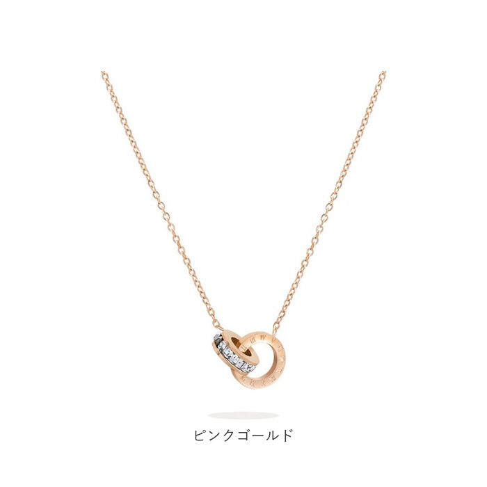 ダブルリングネックレス 通販 ネックレス ペンダント ローマ数字