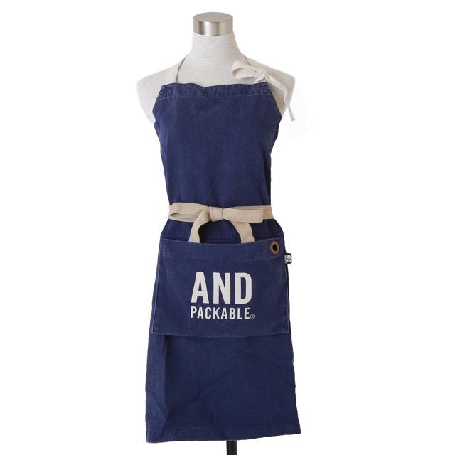 エプロン 通販エプロン おしゃれ カフェ メンズ レディース 保育士 シンプル ナチュラル 大きいサイズ フリーサイズ AND PACKABLE アンドパッカブル 折りたたみ | AND PACKABLE | 07