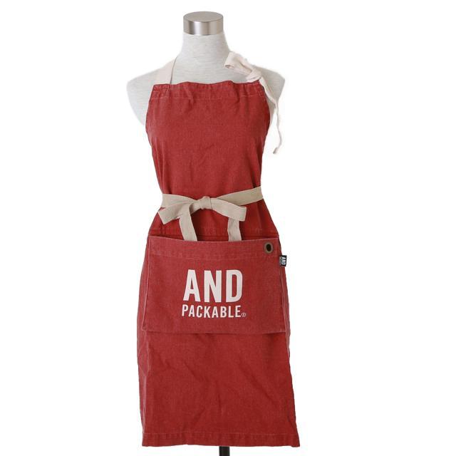 エプロン 通販エプロン おしゃれ カフェ メンズ レディース 保育士 シンプル ナチュラル 大きいサイズ フリーサイズ AND PACKABLE アンドパッカブル 折りたたみ | AND PACKABLE | 08