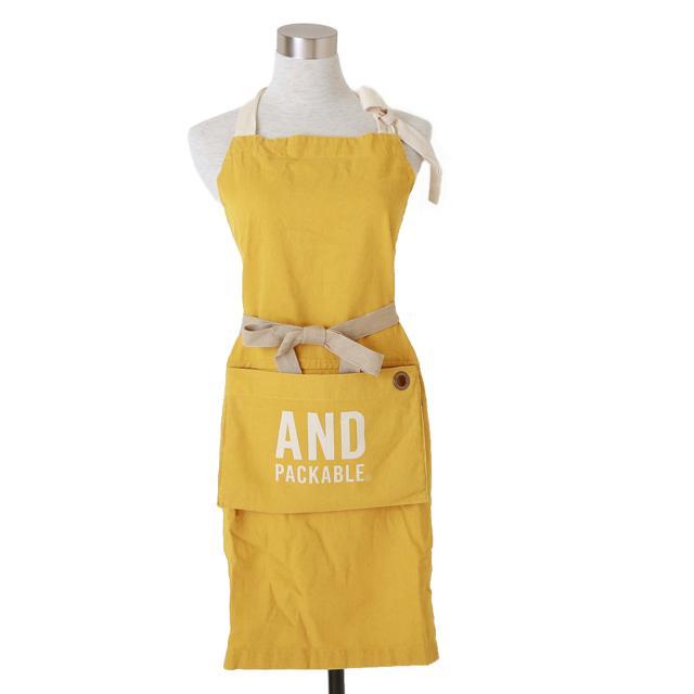 エプロン 通販エプロン おしゃれ カフェ メンズ レディース 保育士 シンプル ナチュラル 大きいサイズ フリーサイズ AND PACKABLE アンドパッカブル 折りたたみ | AND PACKABLE | 05