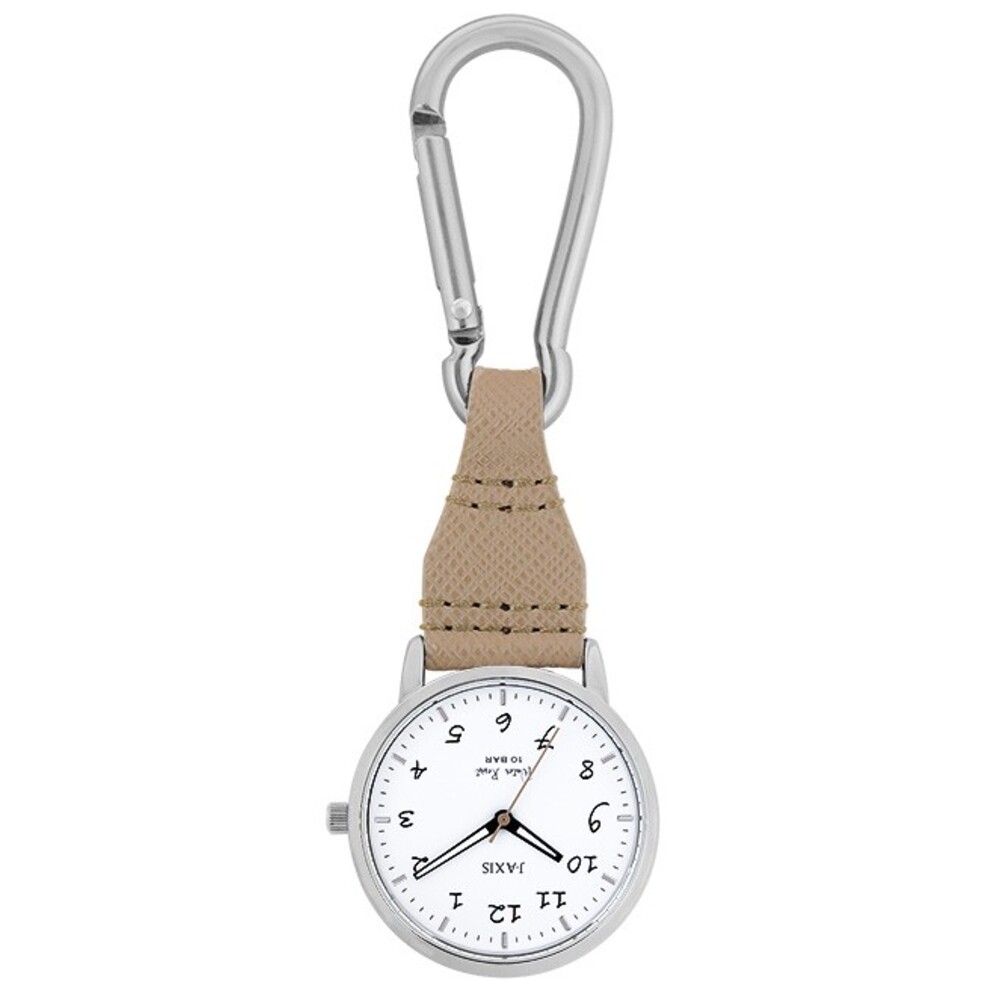 時計 付き キーホルダー 通販 J-AXIS AP1353 カラビナウォッチ 時計 ウォッチ カラビナ時計 ナースウォッチ 懐中時計 アナログ 3針 フック メンズ | J-AXIS | 02