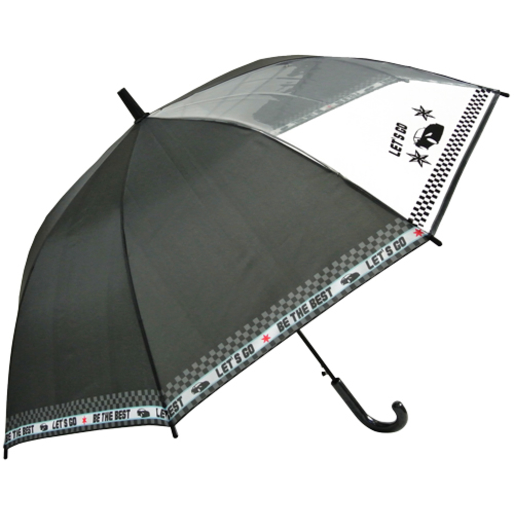 子供傘 55センチ 傘 子供 55cm ジャンプ傘 キッズ 子ども  男の子 1コマ 透明窓付き こども傘 長傘 子供用 ワンタッチ 折れにくい グライファイバー骨  子供傘 |  | 09