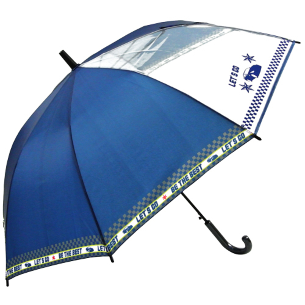 子供傘 55センチ 傘 子供 55cm ジャンプ傘 キッズ 子ども  男の子 1コマ 透明窓付き こども傘 長傘 子供用 ワンタッチ 折れにくい グライファイバー骨  子供傘 |  | 10