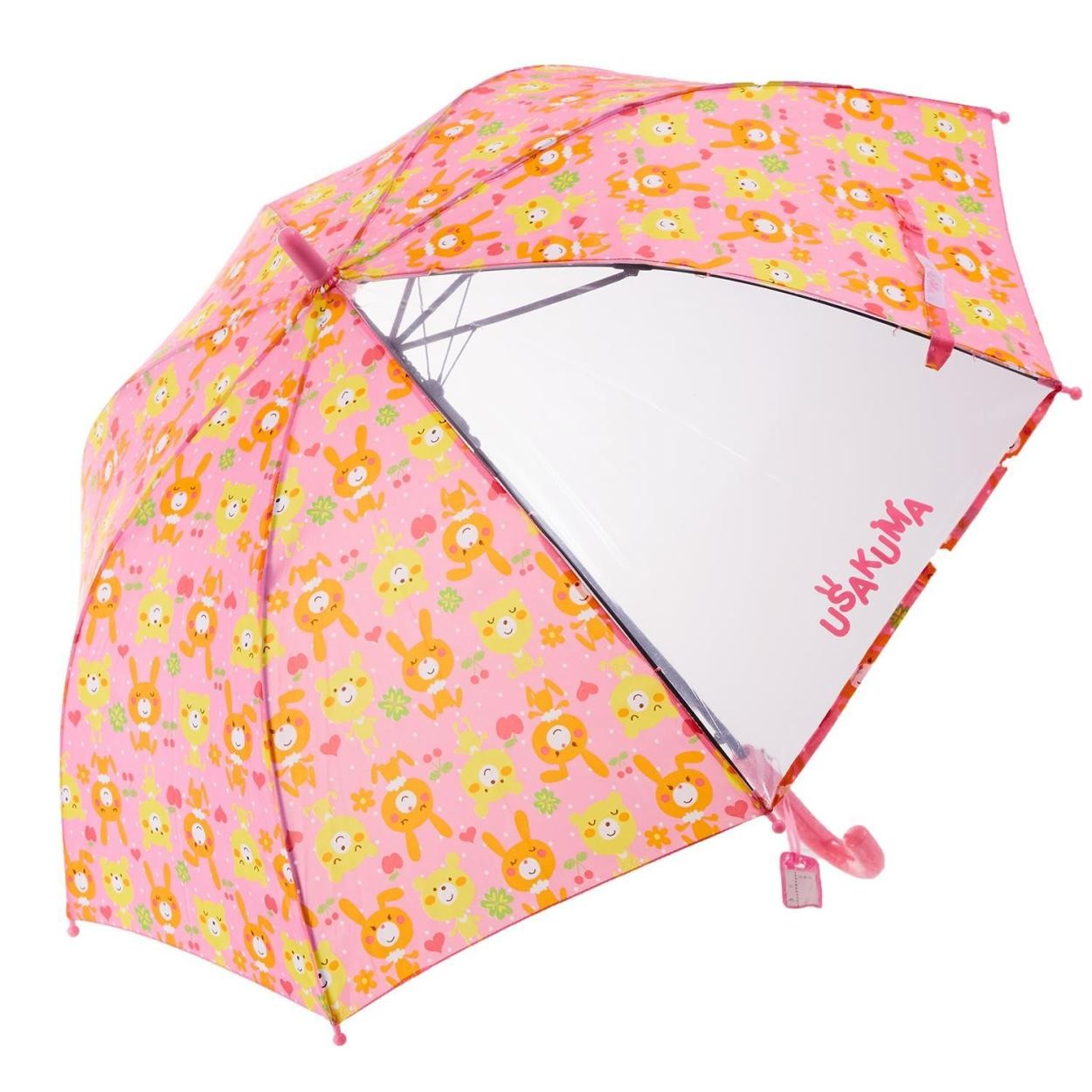 子供傘 傘 子供 ジャンプ傘 50cm 通販 傘 子ども用 キッズ 女の子 女児 1コマ 透明窓付き グライファイバー骨 丈夫 折れにくい 通園 幼稚園 保育園 通学 |  | 01