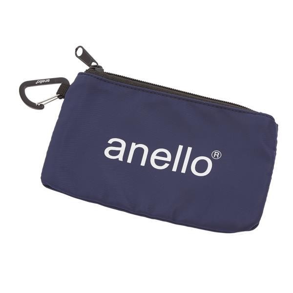 ポーチ 小物入れ おしゃれ メンズ 通販 ブランド ファスナー レディース かわいい カラビナ付き アネロ角ポーチ コインケース 小銭入れ 化粧ポーチ 黒 ポーチ | anello | 03